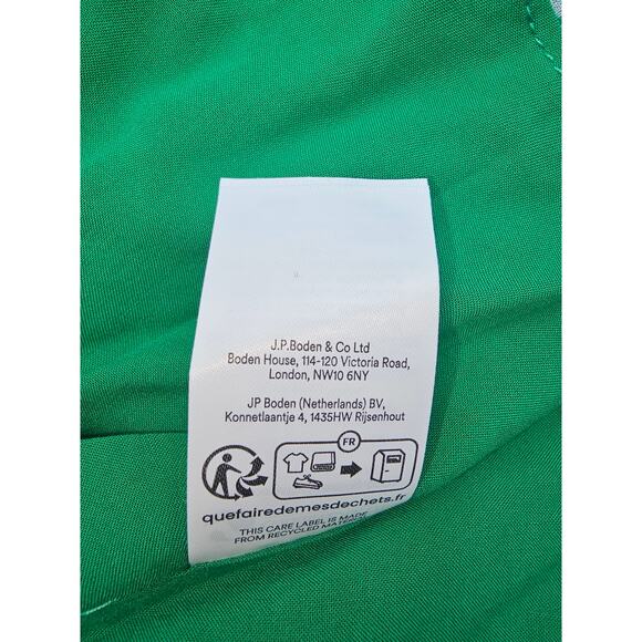 Boden Women's 6P V-Neck Puff Maxi Dress Green Tambourine Wild Flower NWT - Picture 7 of 10